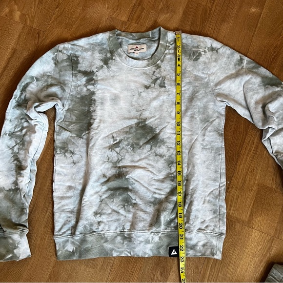 American Giant Green Tie Dye Sweatshirt and Pants Set - Picture 6 of 8